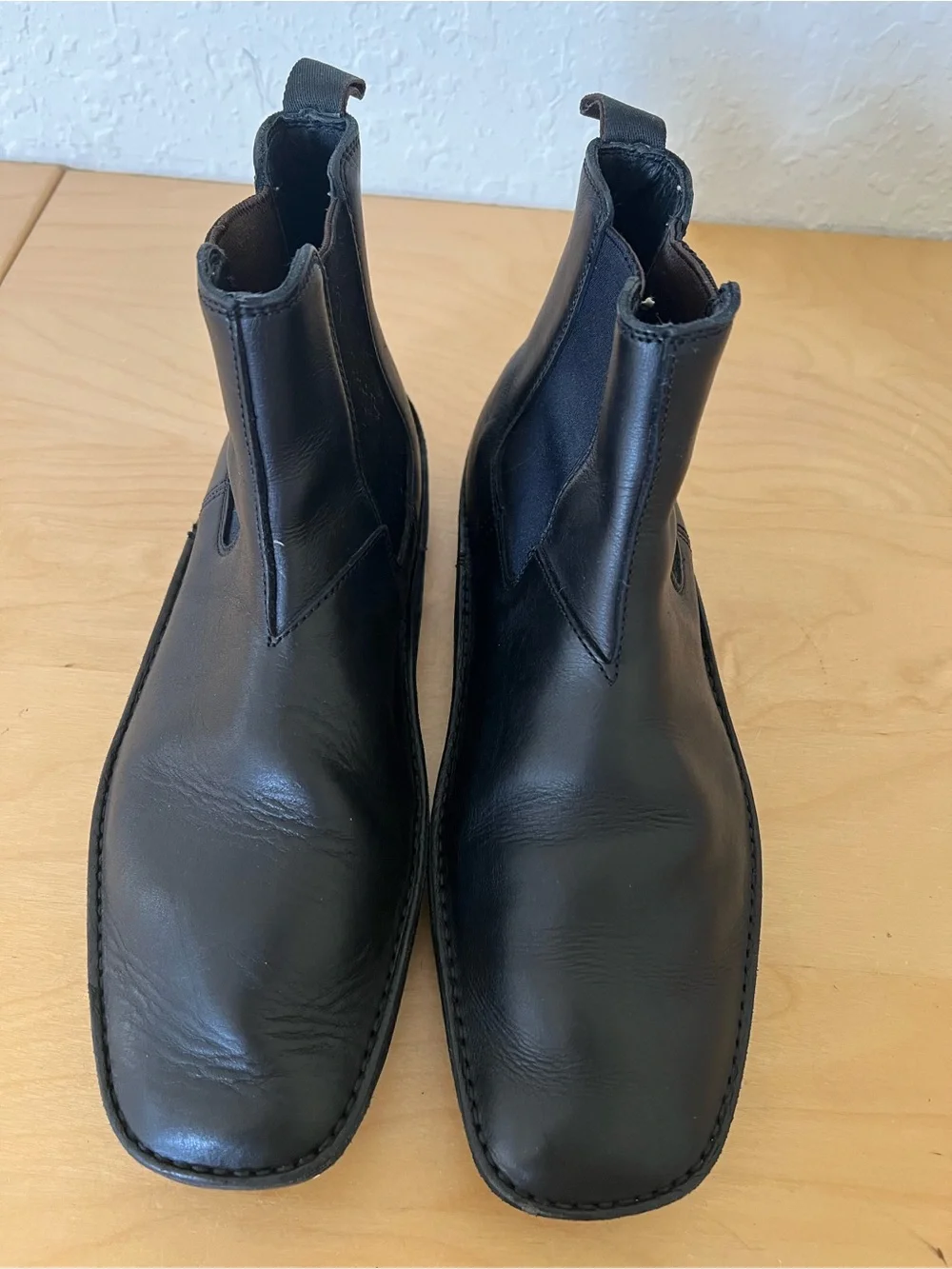 Prada Black Leather Chelsea Boots